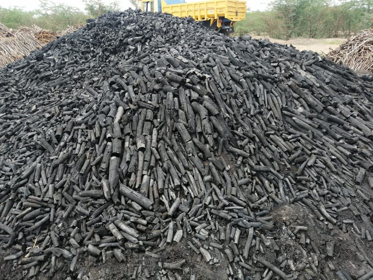 Charcoal loaded for transport